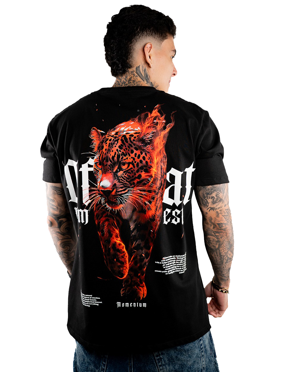 CAMISETA H PESADA DFF LEOPARDO FUEGO