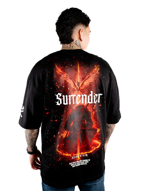 CAMISETA OVERSIZE H NEGRA MAGIC ALTO GRAMAJE