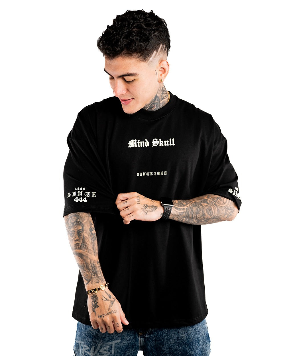CAMISETA OVERSIZE H ALTO GRAMAJE MIND SKULL