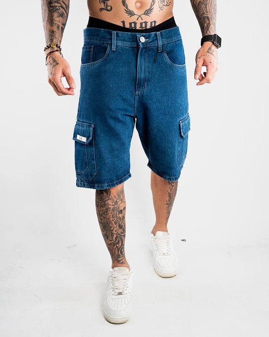 BERMUDA OVERSIZE H AZUL CARGO