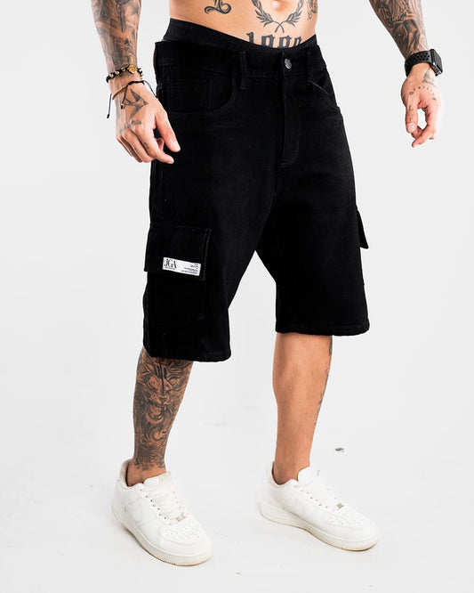 BERMUDA OVERSIZE H NEGRO CARGO