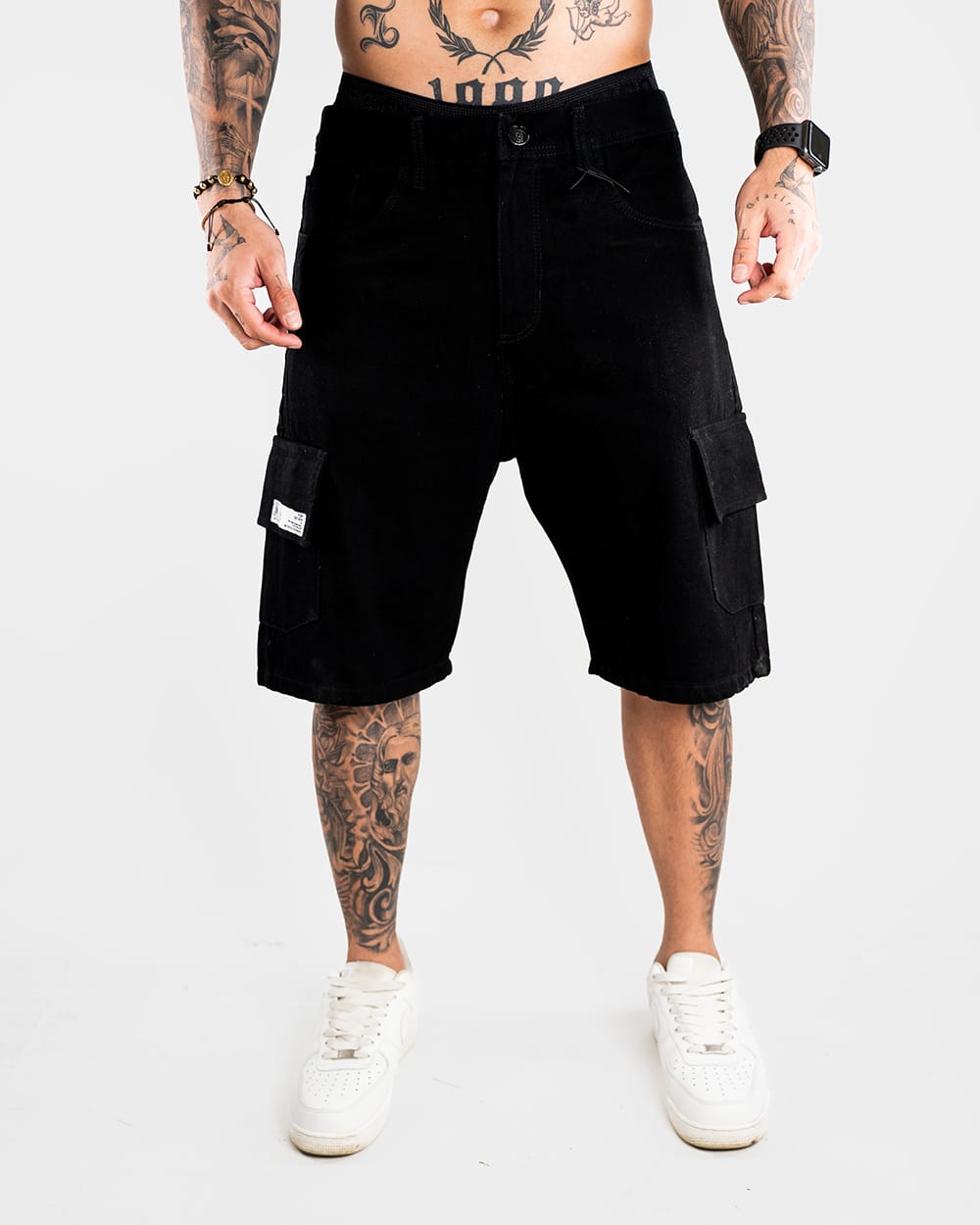 BERMUDA OVERSIZE H NEGRO CARGO