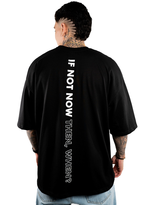 CAMISETA OVERSIZE H NEGRA PESADA ASPIRATIONS ALTO GRAMAJE